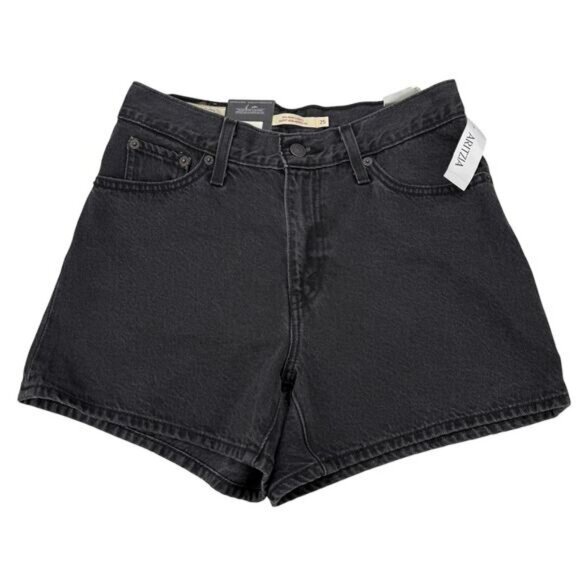 Levi's 80s Mom Short In Not To Interrupt Black Size 25 - Picture 3 of 9